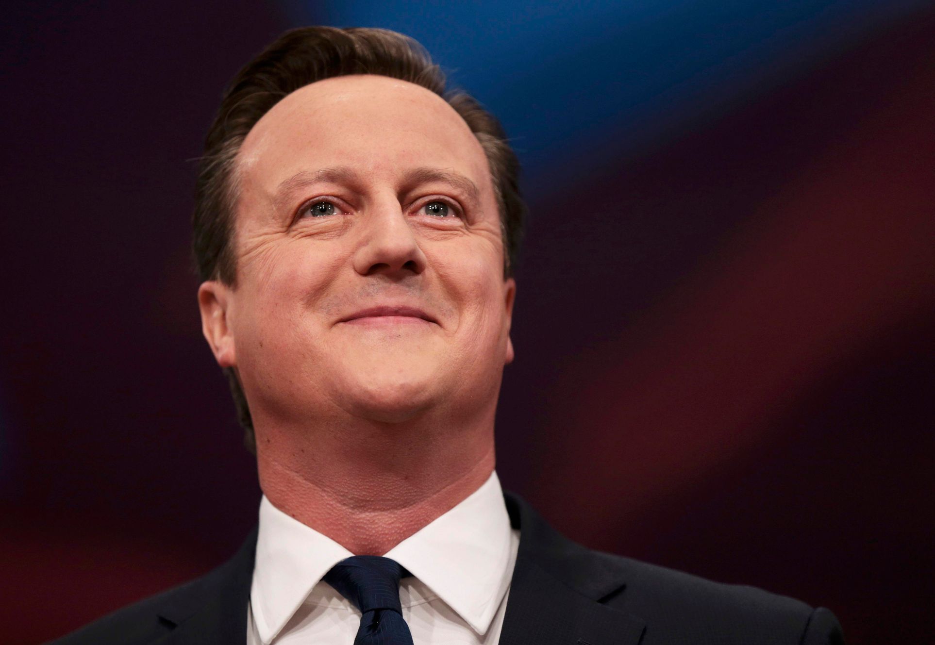 David Cameron na stranické konferenci v Manchesteru.