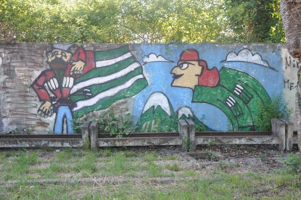 Abcházie - válečné grafitti