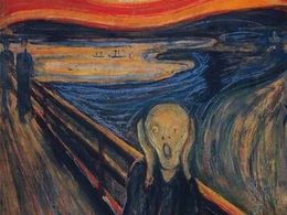 Křik - asi nejznámější Munchův obraz (výřez)