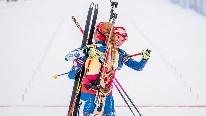 Podívejte se na fotografie české biatlonové radosti v Oberhofu.