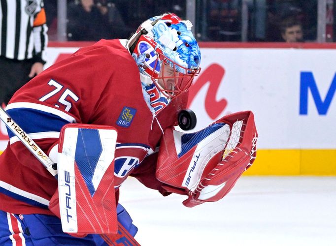 Brankář Montrealu Jakub Dobeš