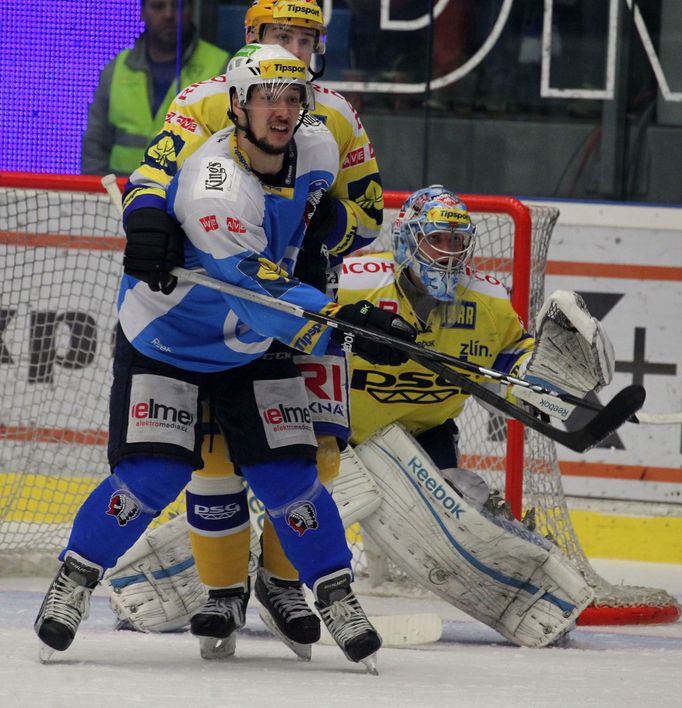 Hokej, Plzeň - Zlín: Jan Kovář - Jakub Sedláček