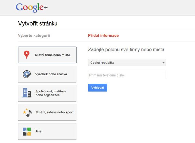 Google+ spustil firemní stránky