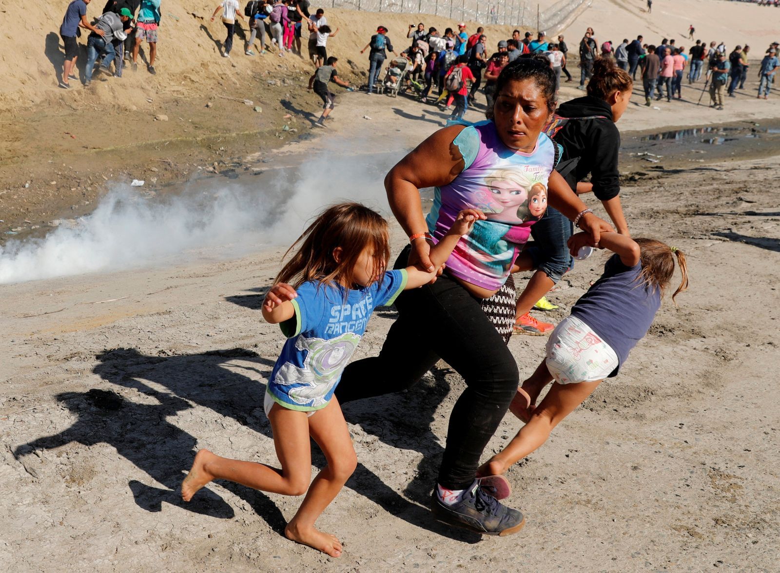 Karavana migrantů ze Střední Ameriky u mexické Tijuany.