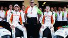 Adrian Sutil,  Vijay Mallya a Paul di Resta; Force India