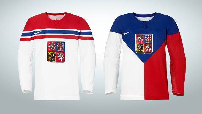 Podívejte se, v jakých dresech budou čeští hokejisté hrát na olympijském turnaji v Soči.