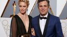 Ruffalo and his wife arrive at the 88th Academy Awards in Hollywood