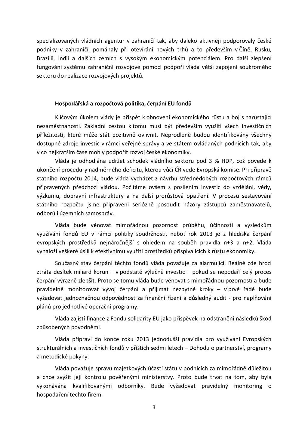 Programové prohlášení vlády