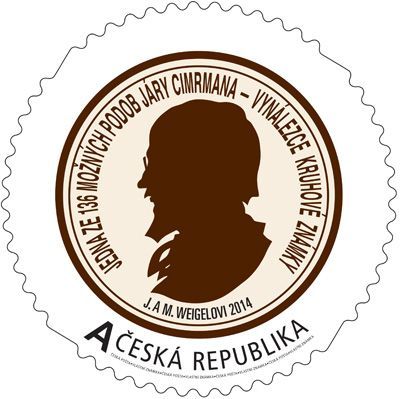Poštovní známka s Járou Cimrmanem
