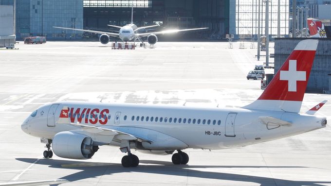 Airbus A220 švýcarské společnosti Swiss Air