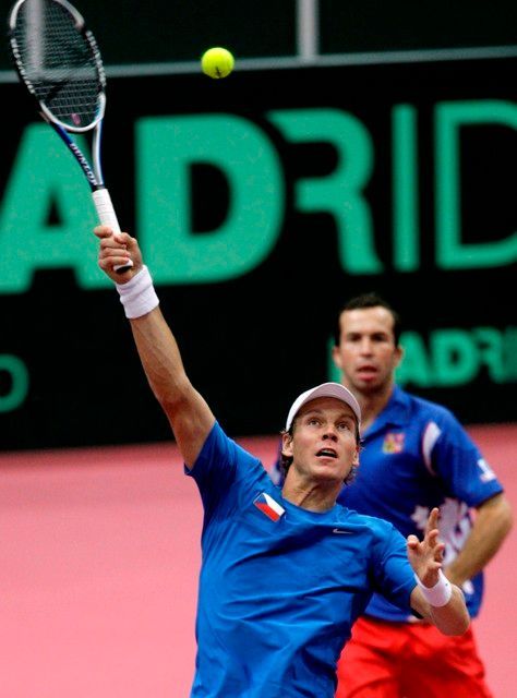 Berdych se Štěpánkem při Davis cupu.