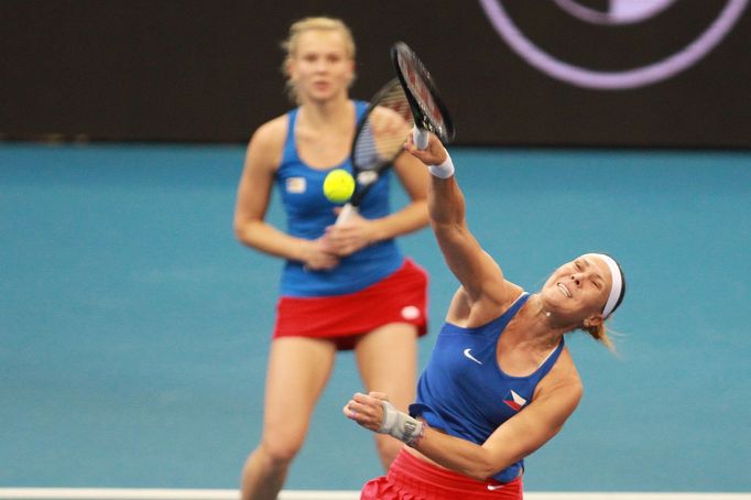 Česko - Švýcarsko, Billie Jean King Cup 2021 (Siniaková, Hradecká)