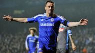 John Terry oslavuje branku z úvodu druhé půle. Chelsea vedla 2:0.