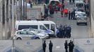 Belgická policie u stanice metra Maalbeek