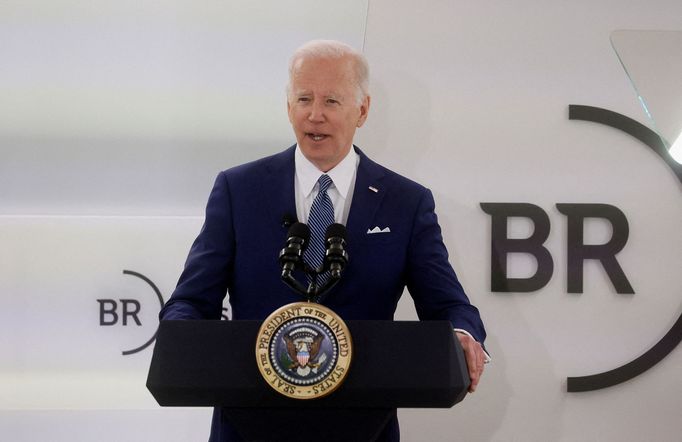 Americký prezident Joe Biden při projevu k situaci na Ukrajině