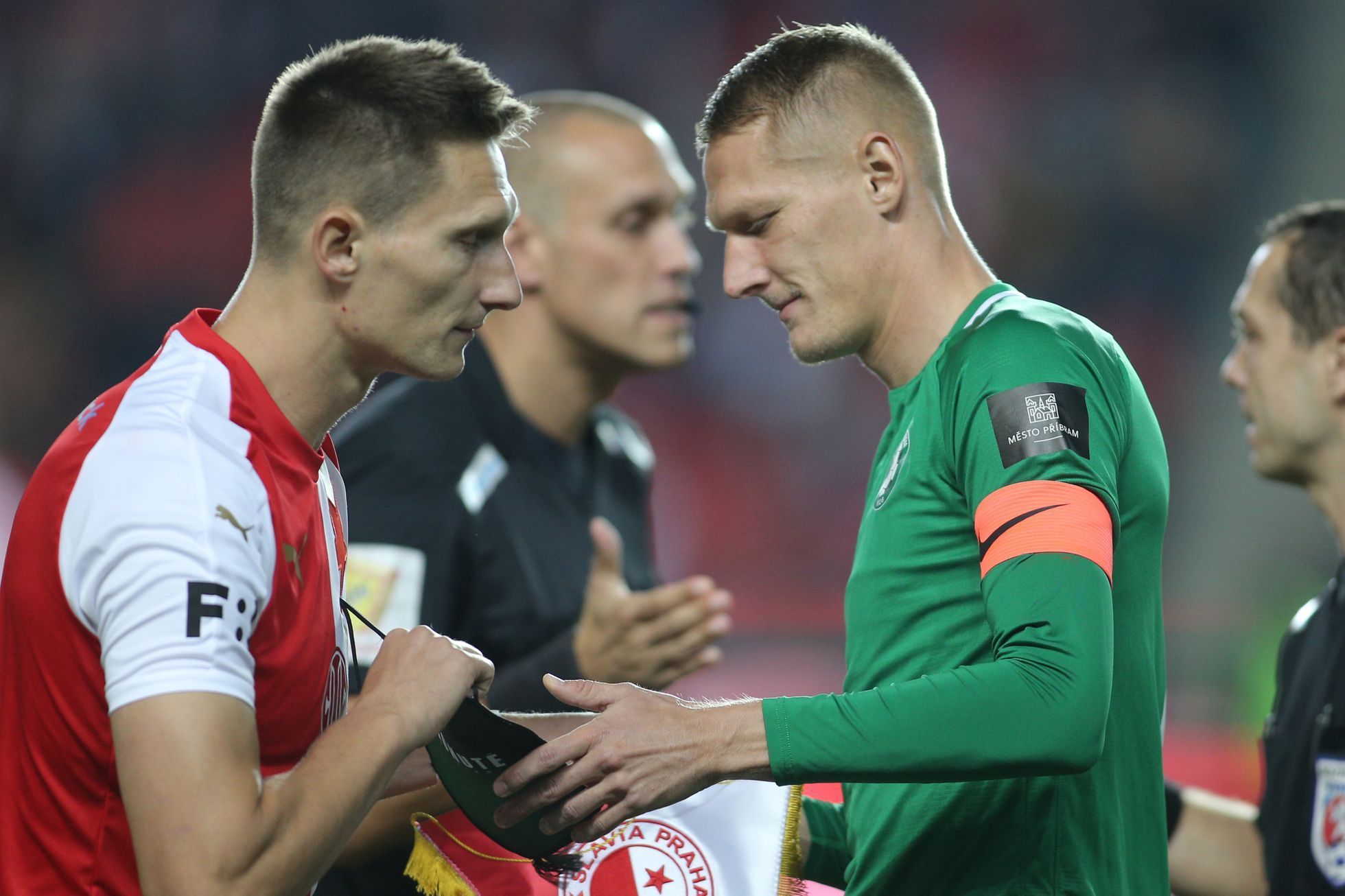 Milan Škoda a Michal Škoda  v zápase 13. kola FL Slavia - Příbram