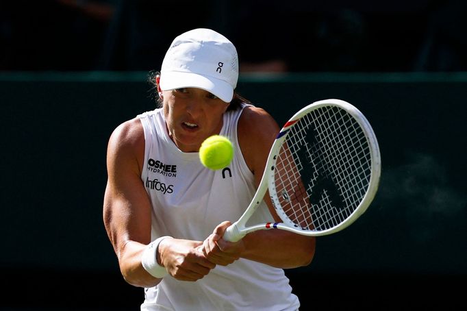 Iga Šwiateková ve finále Wimbledonu 2025