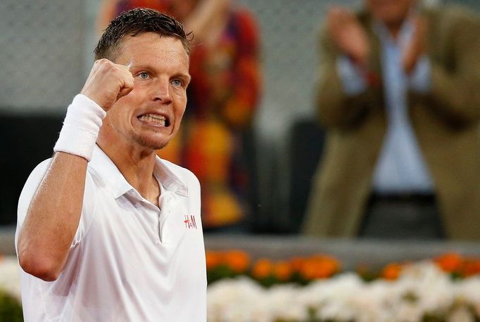 Tomáš Berdych na tenisovém turnaji v Madridu.