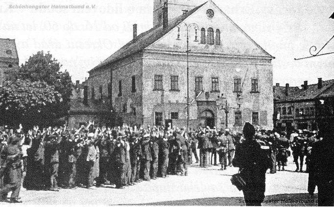 Vyhnání Němců z Lanškrouna. Květen 1945.