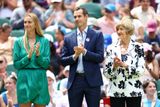 Po své pravé ruce měla Petra Kvitová Rafaela Nadala, po levé zase Brita Andyho Murrayho. Na snímku vpravo Australanka Margaret Courtová.