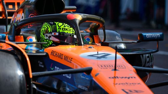 Lando Norris, McLaren v kvalifikaci na VC Monaka F1 2025
