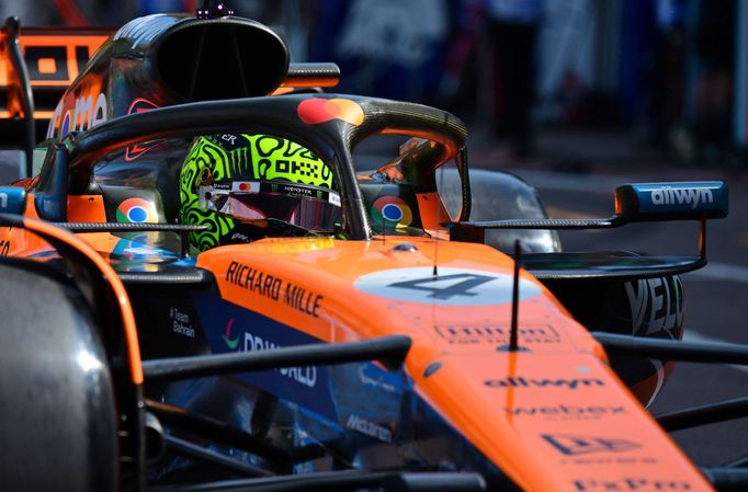 Lando Norris, McLaren v kvalifikaci na VC Monaka F1 2025