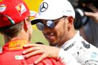 F1, VC Španělska 2017: Sebastian Vettel, Ferrari a Lewis Hamilton,Mercedes