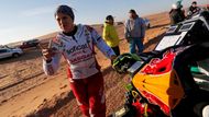 Motocyklistka Laia Sanzová v cíli Rallye Dakar 2020