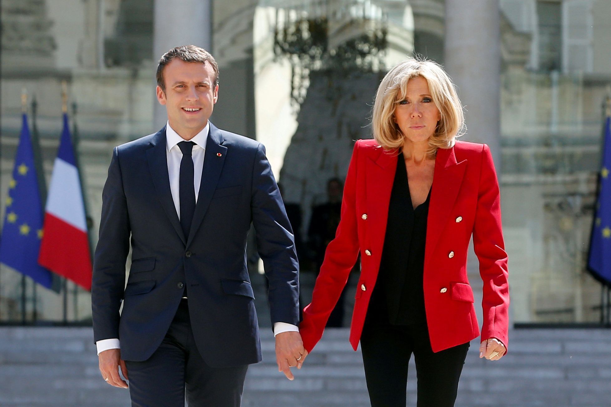 Emmanuel Macron a jeho žena Brigitte
