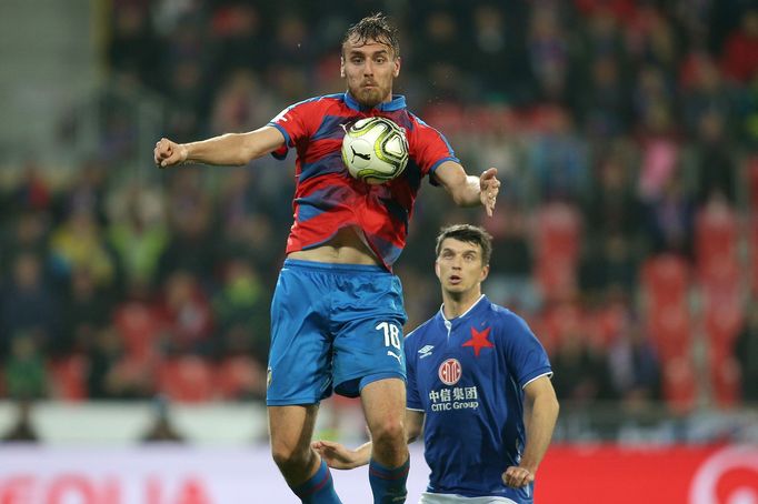 Tomáš Chorý v zápase první ligy Plzeň - Slavia.