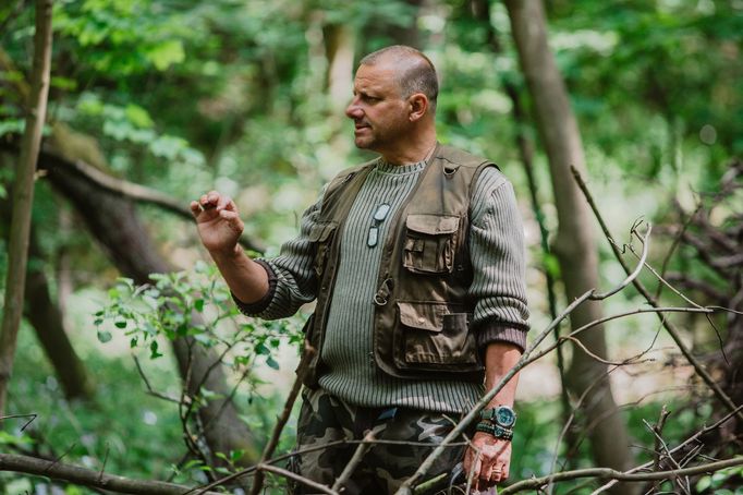 Snímek z natáčení Chatařů.