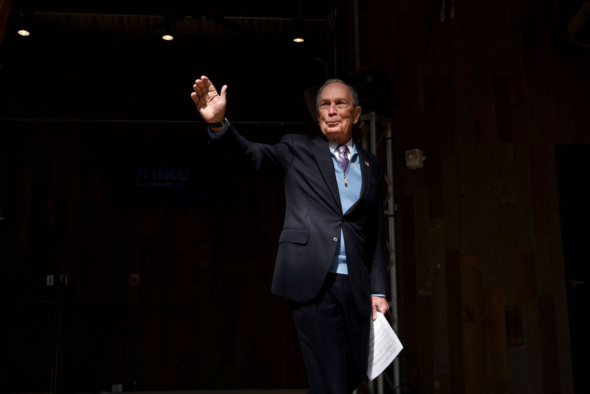 Michael Bloomberg během kampaně v Houstonu.