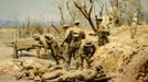 Dioramas depicting famous battles involving Australian military forces. Australian War Memorial in C