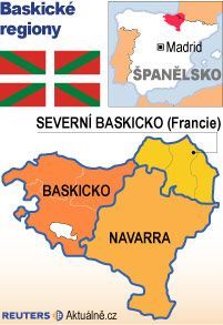 Mapa Baskické regiony