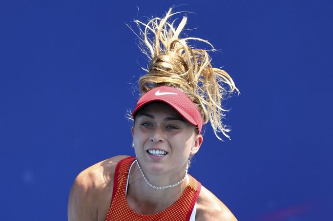 Paula Badosaová ve čtvrtfinále OH 2020 proti Markétě Vondroušové