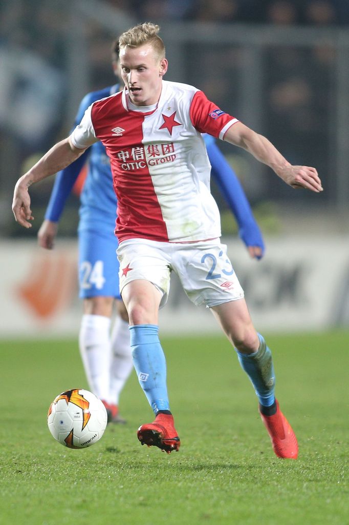 Petr Ševčík v zápase EL Slavia - Genk