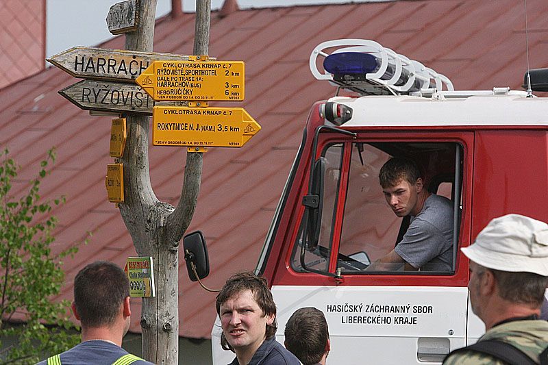 Cvičení hasičů v KRNAP