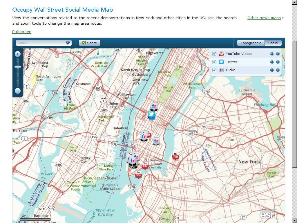 occupy social media map