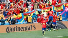 Euro 2016, Česko-Španělsko: Španělé slaví gól na 0:1