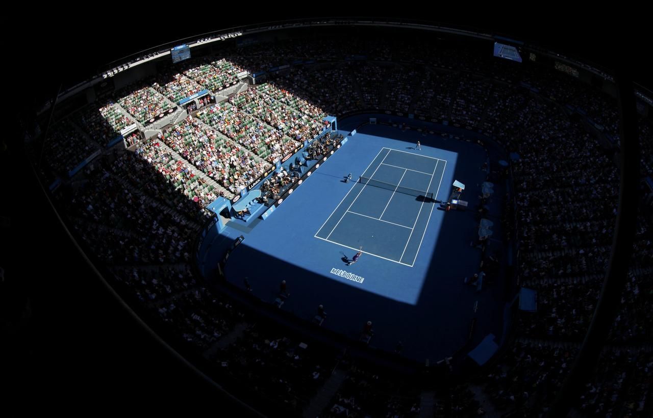 Australian Open: Kvitová - Šarapovová (stín na kurtu)