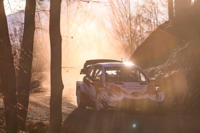 Sébastien Ogier při testech Toyoty Yaris WRC před Rallye Monte Carlo 2020.