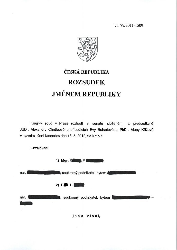 Rozsudek nad Romanem Pekárkem