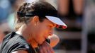 Ana Ivanovičová v semifinále French Open 2015 proti Lucii Šafářové