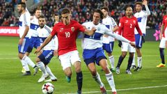Norsko vs. San Marino: Markus Henriksen a Filippo Mazza