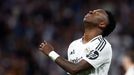 Zklamaný Vinícius Júnior z Realu Madrid ve čtvrtfinále Ligy mistrů proti Arsenalu
