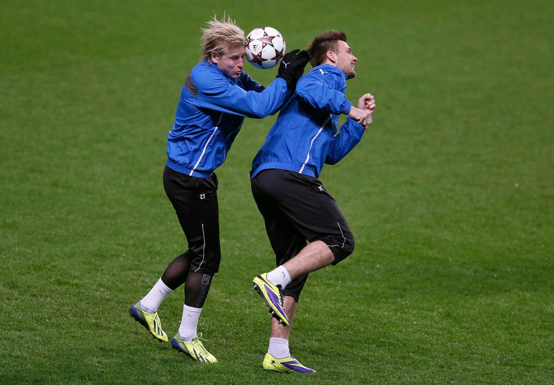 Manchester City - Plzeň, trénink hostí