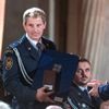 Prezident ČR Petr Pavel udělil 28. 10. 2023 u příležitosti 105. výročí vzniku Československa státní vyznamenání, na snímku oceněný hasič Pavel Farka.