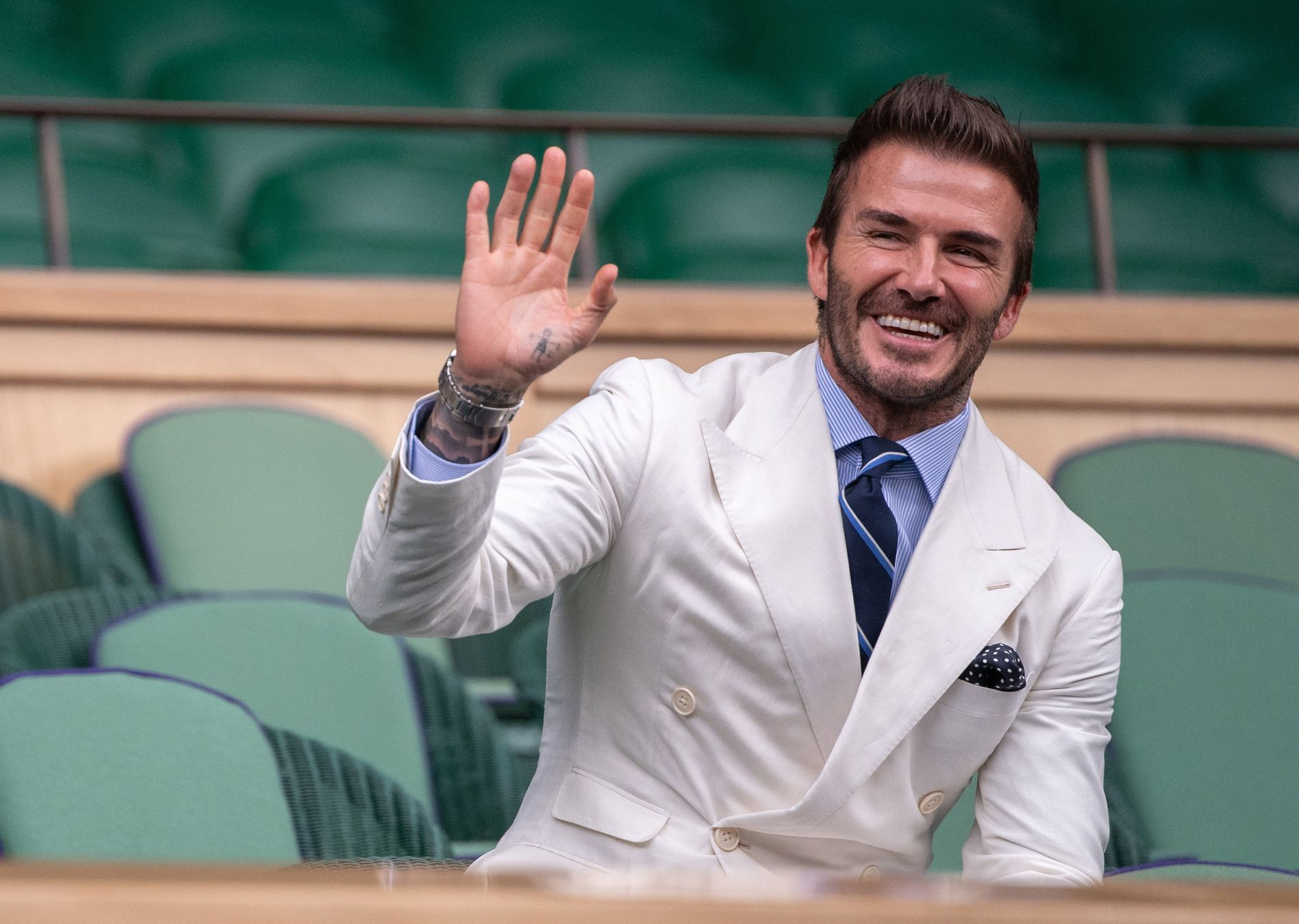 David Beckham na Wimbledonu 2021