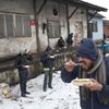 Uprchlíci mrznou v Bělehradu, leden 2017