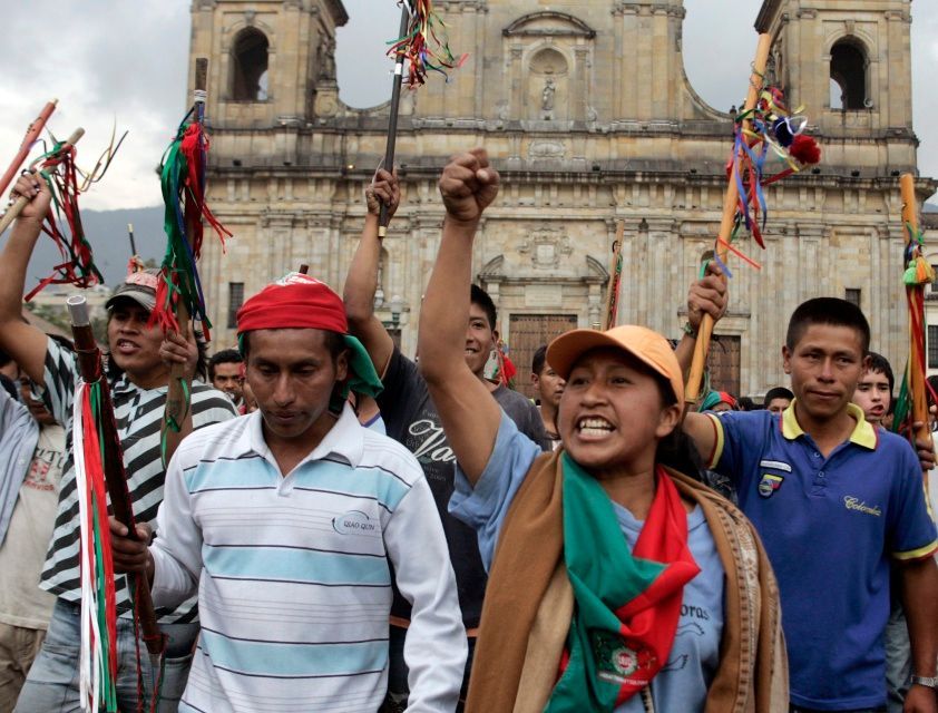 Studentské protesty v Bogotě